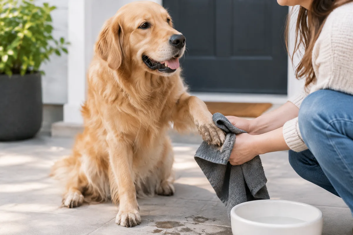 Faut-il laver les pattes d’un chien après chaque promenade