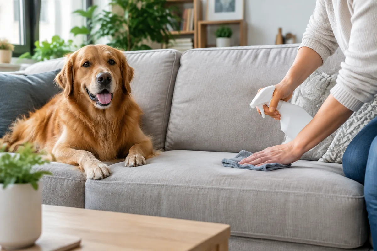 Comment enlever l’odeur d’urine de chien sur un canapé